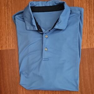 Pebble Beach Dry-Luxe Performance Golf Polo Blue 100% Poly Men's XL